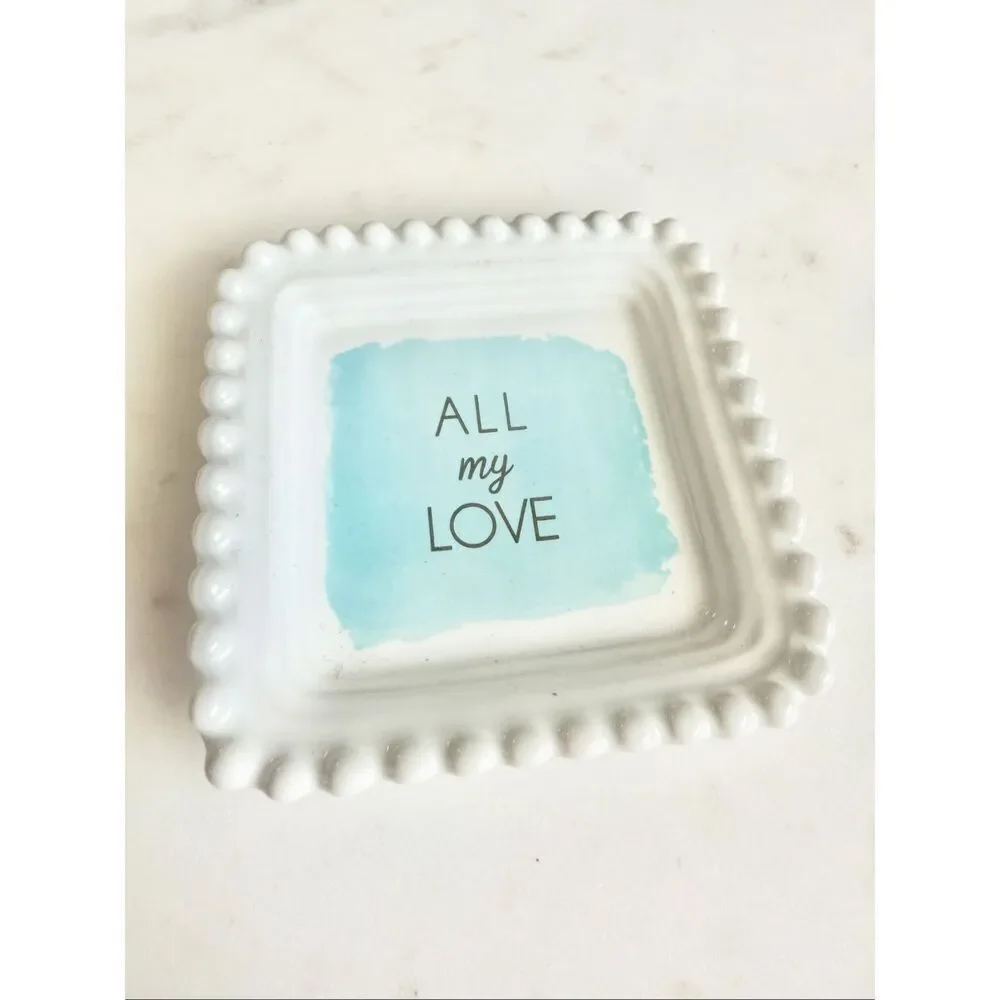 Sheffield home all My Love porcelain trinket tray